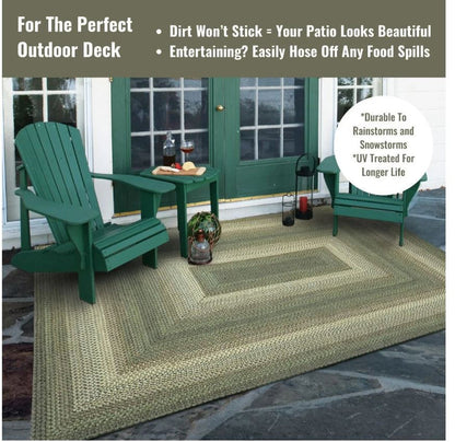 Cedar Ridge Green Outdoor Braided Rug