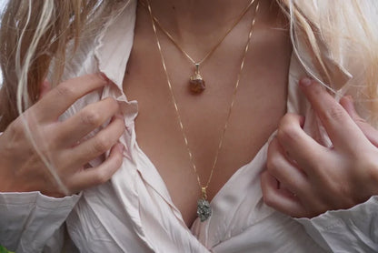 Citrine Pendant, Gold