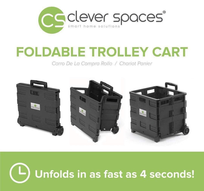 Clever Spaces Foldable Utility Trolley Cart
