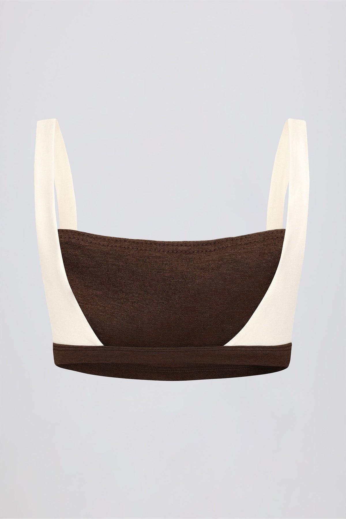 Contrast Sports Bra in Pecan Marl