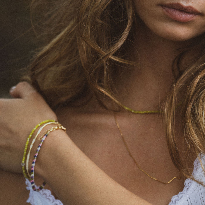 Cosmic Cactus Bracelet, Pale Olive