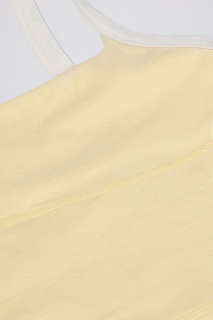 Cropped Tank Top in Lemon Marl