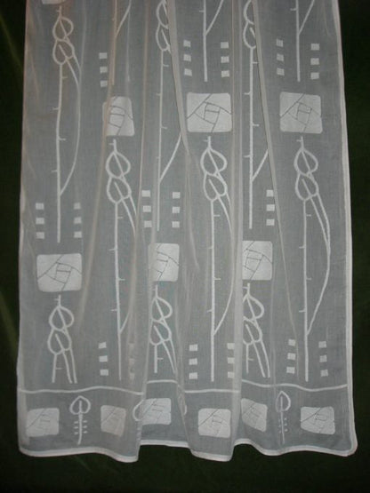 Dard Hunter Rose Lace Curtain Panel