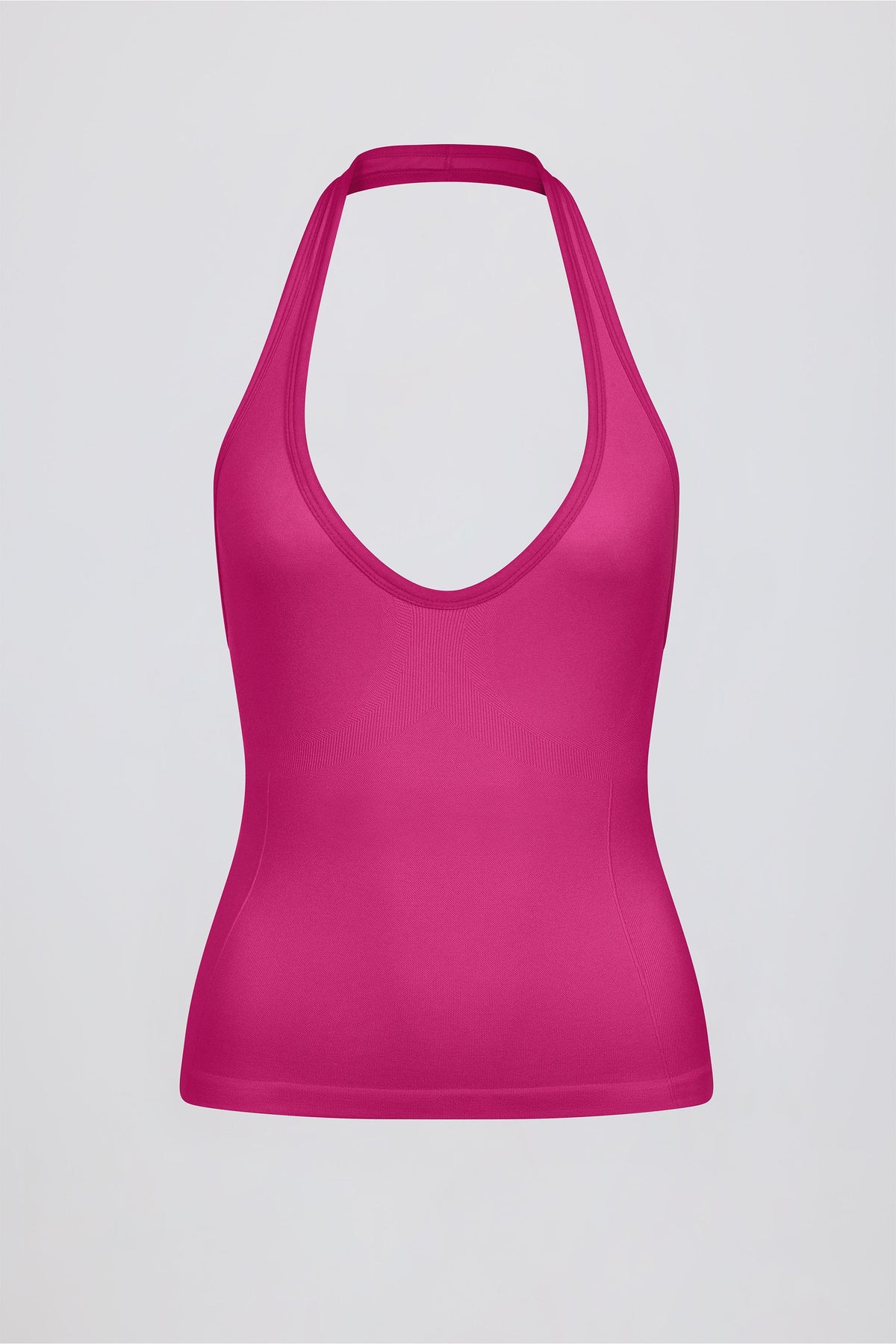 Define Luxe Halterneck Tank Top in Berry