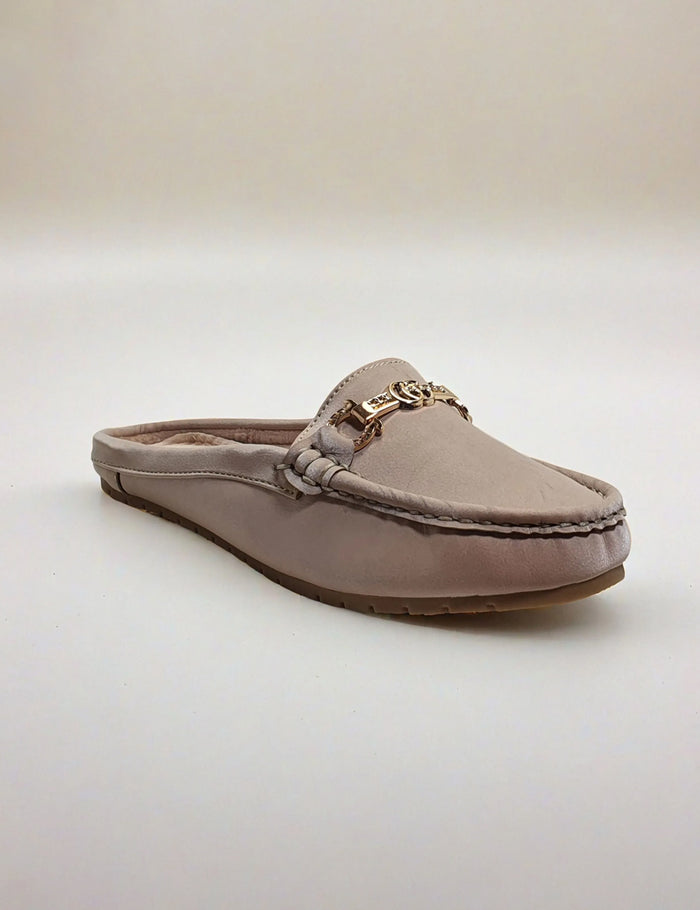 Fawn Back Open Slippers