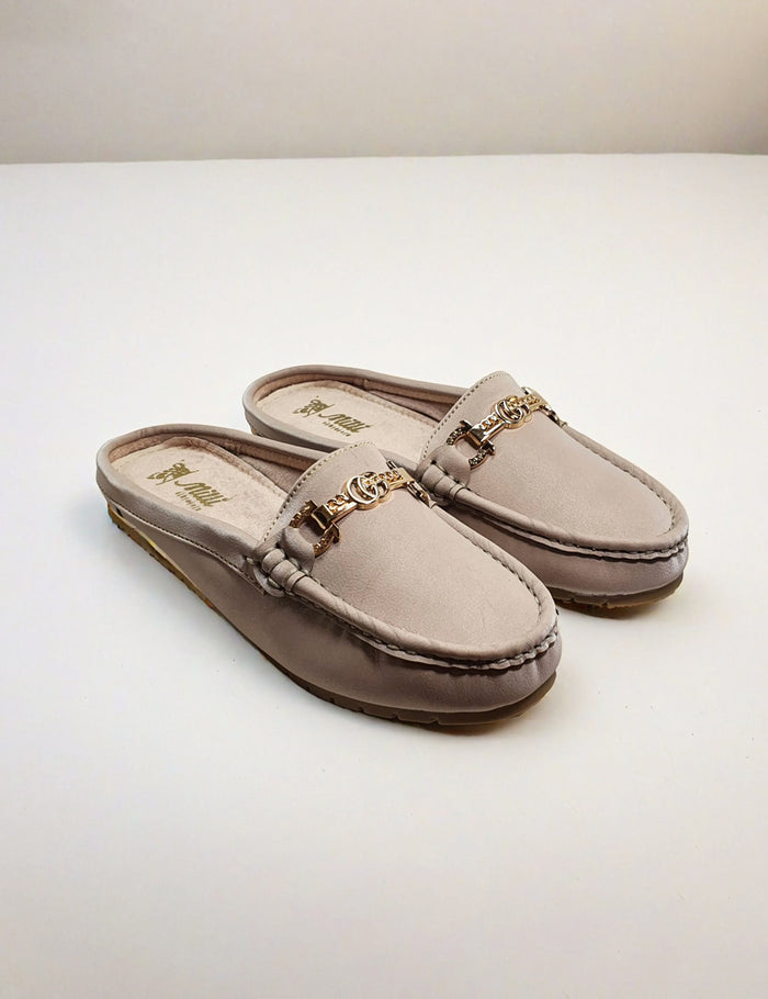 Fawn Back Open Slippers