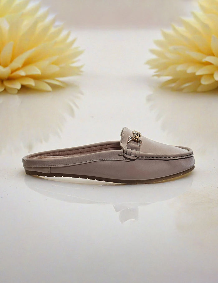 Fawn Back Open Slippers