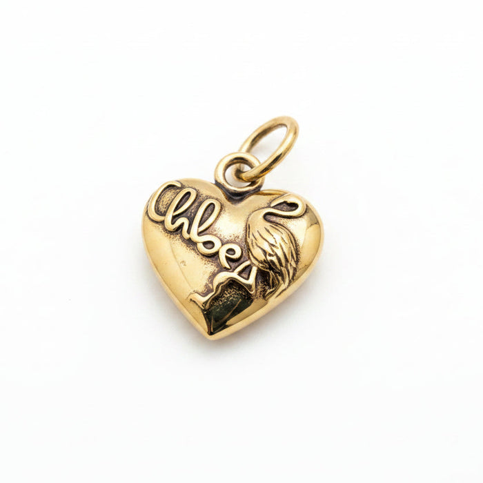 Flamingo Heart Charm