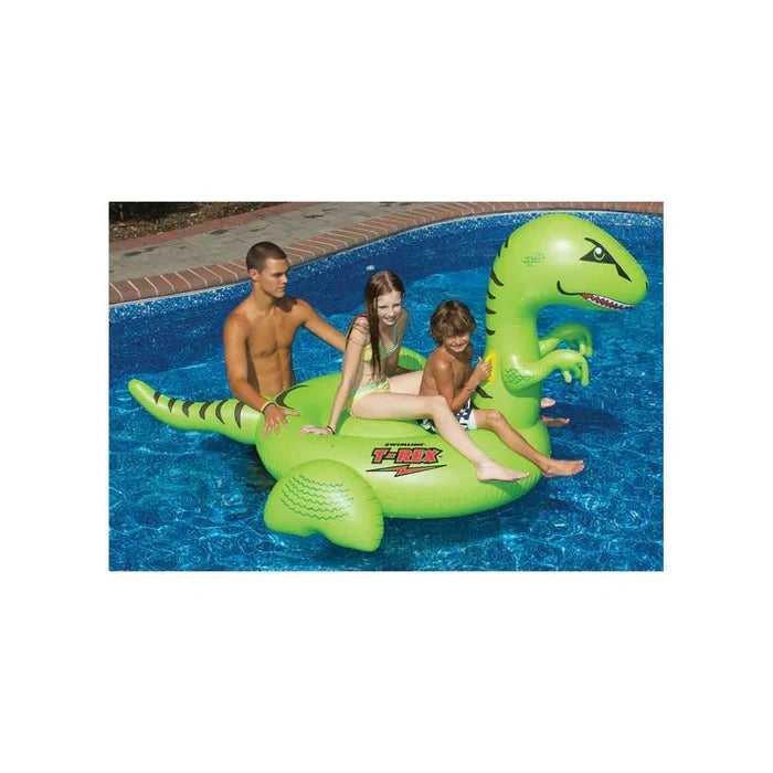 Giant T - Rex Ride - On Inflatable Swimming Pool Float - Great Backyard Place