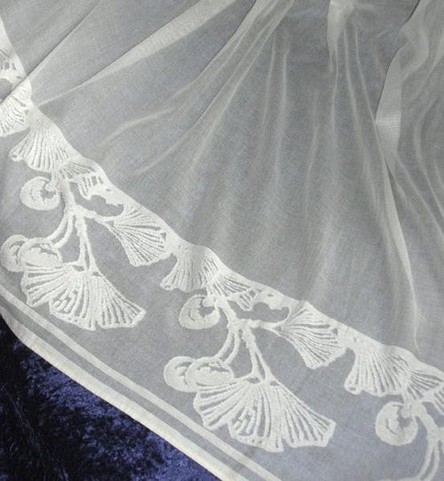 Ginkgo Leaf Lace Curtain Panel