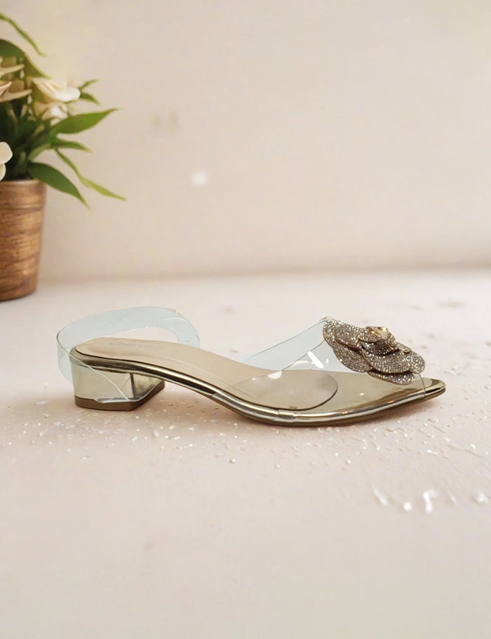 Golden Fancy Sandals