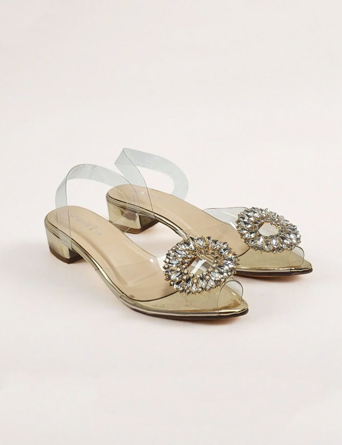 Golden Fancy Sandals