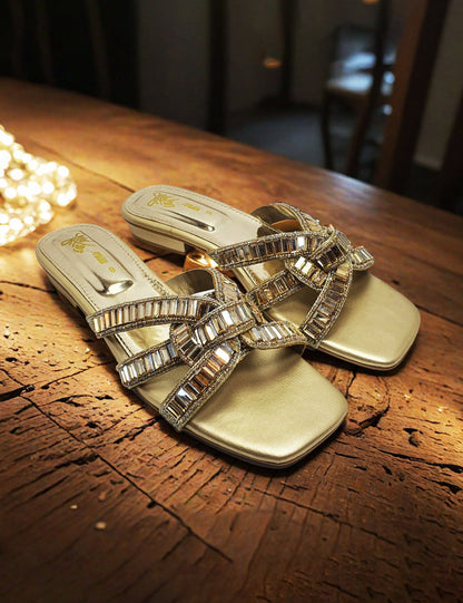 Golden Fancy Slipper