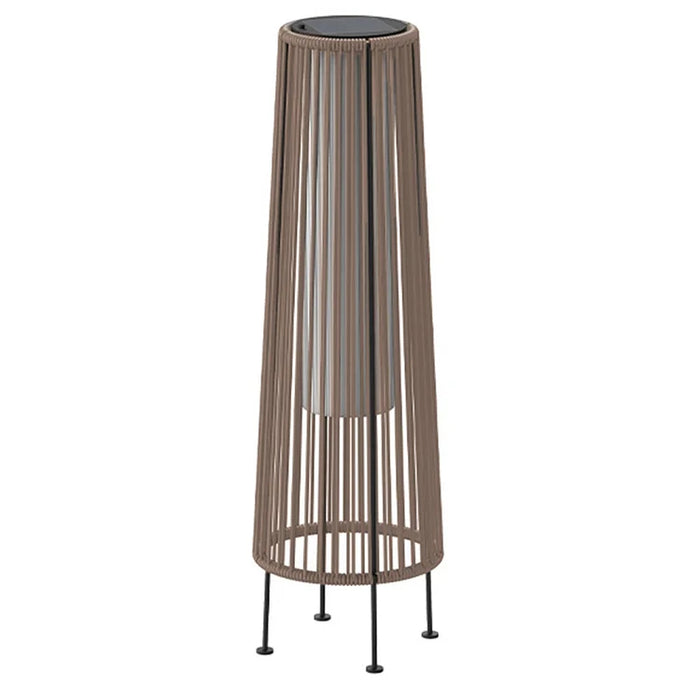 GRAND PATIO 2PCS GORDES Solar-powered Woven Wicker Floor Lamp.