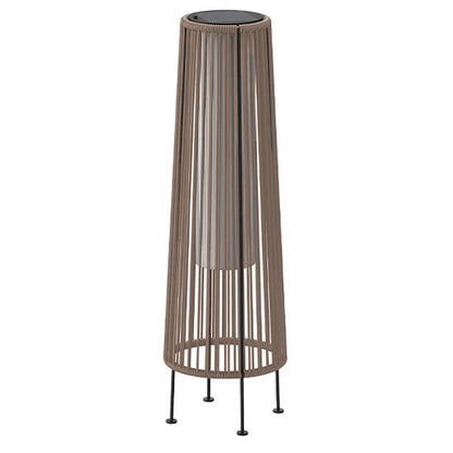 GRAND PATIO 2PCS GORDES Solar-powered Woven Wicker Floor Lamp.