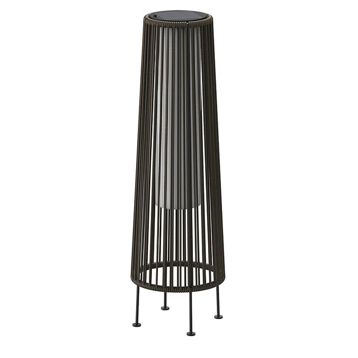 GRAND PATIO 2PCS GORDES Solar-powered Woven Wicker Floor Lamp.