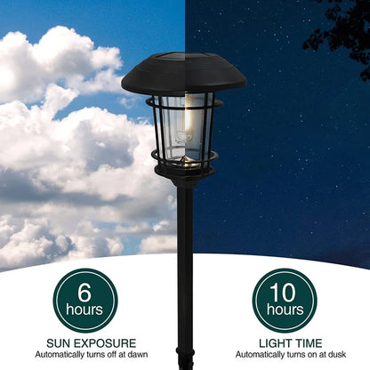 Grand Patio Cast Solar Powered Aluminum Glass Light Set Of 5