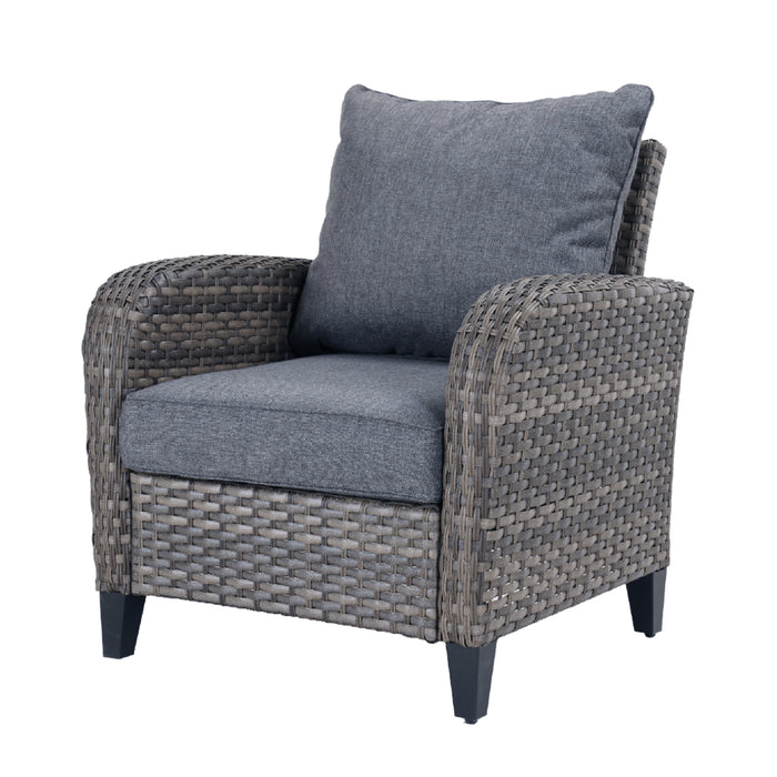 GRAND PATIO Defriest Wicker Outdoor Lounge Chair.