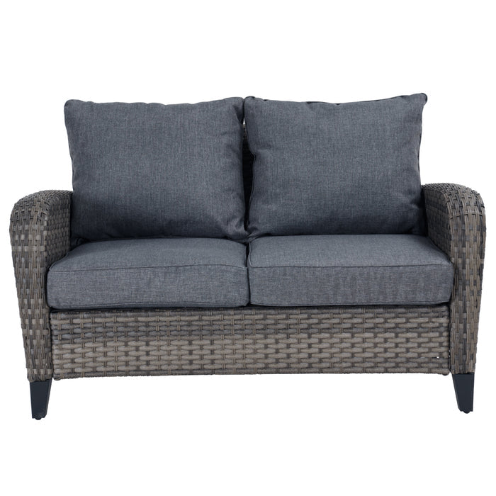 GRAND PATIO Defriest Wicker Outdoor Lounge Chair.