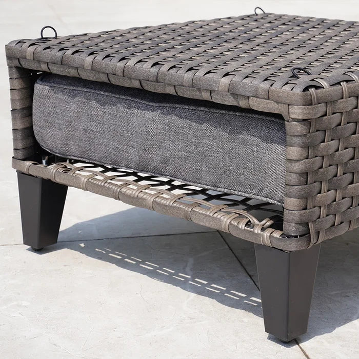 GRAND PATIO Defriest Wicker Outdoor Lounge Chair.