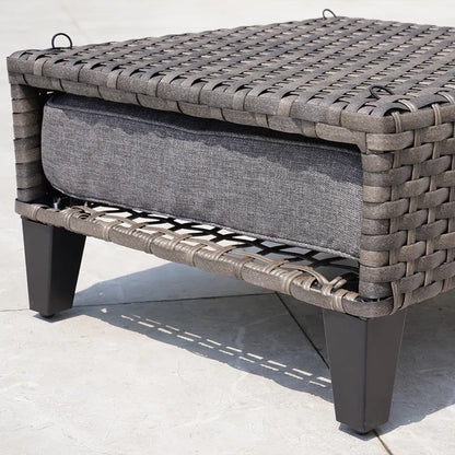 GRAND PATIO Defriest Wicker Outdoor Lounge Chair.