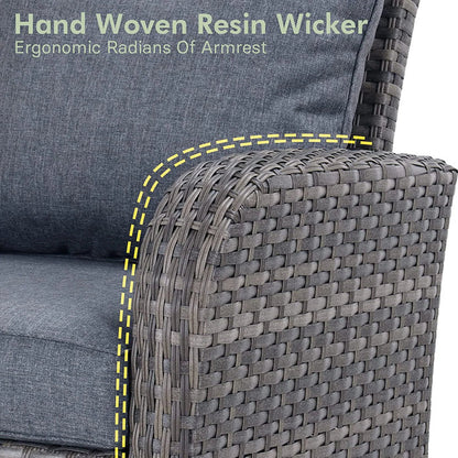 GRAND PATIO Defriest Wicker Outdoor Lounge Chair.