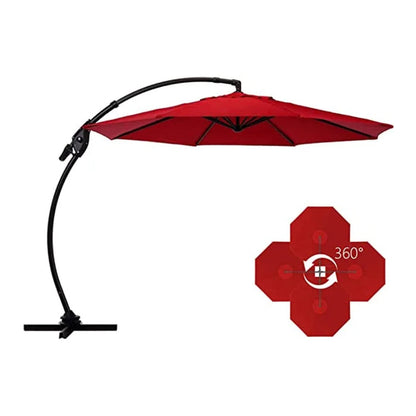 GRAND PATIO Napoli 11 FT Cantilever Offset Umbrella with 360° Rotation.