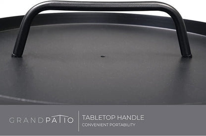 Black tabletop handle on a flat surface with 'Grand patio' branding.