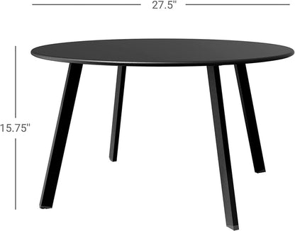 GRAND PATIO Round Steel Patio Coffee Table 2PC Weather Resistant Nesting Tables.
