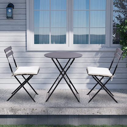 GRAND PATIO Steel Patio Bistro Sets Cushions, Water-Resistance Cushions for 3-Piece Patio Set, Set of 2