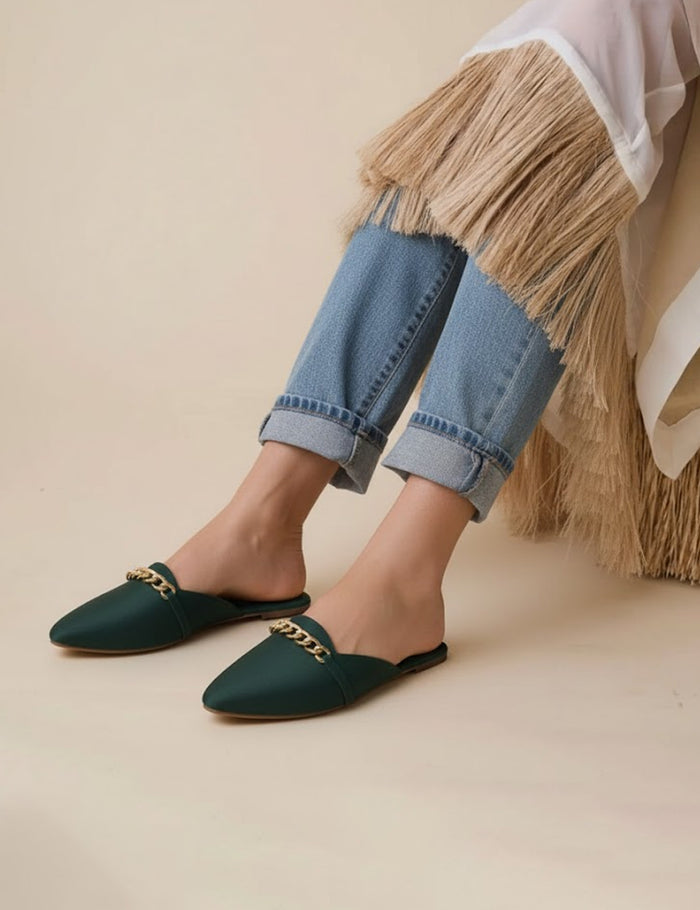 Green Casual Back Open