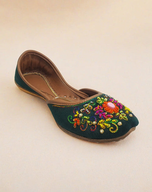 Green Casual Khussa