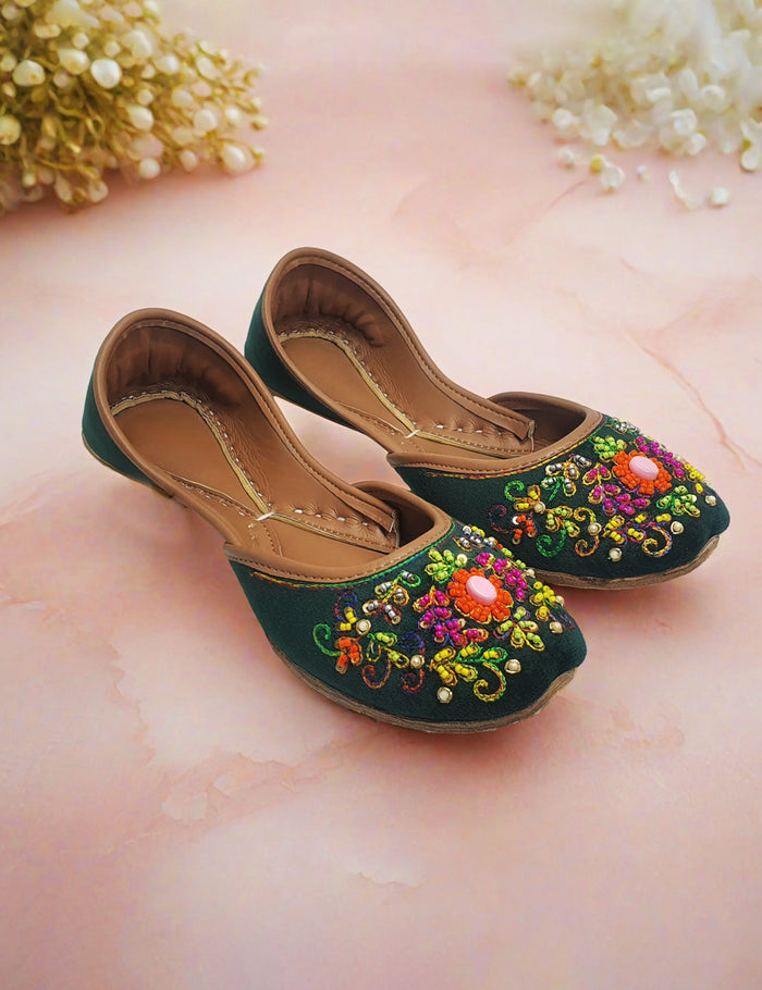 Green Casual Khussa
