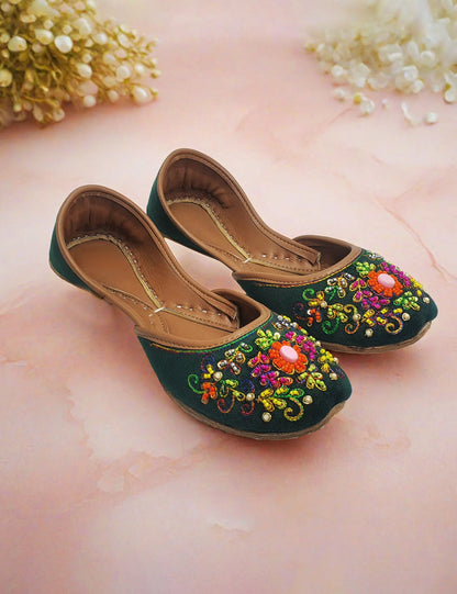 Green Casual Khussa