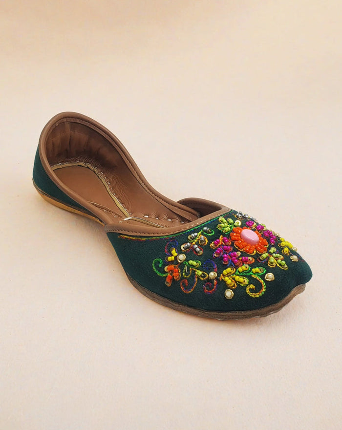 Green Casual Khussa