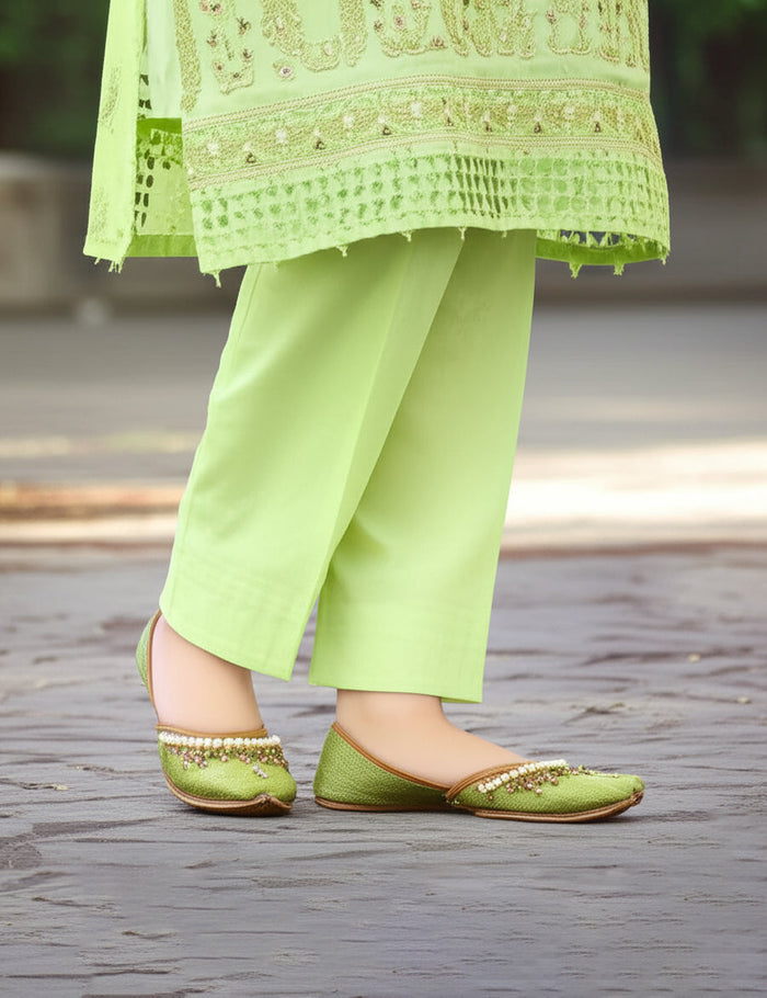 Green | Fancy Khussa for women