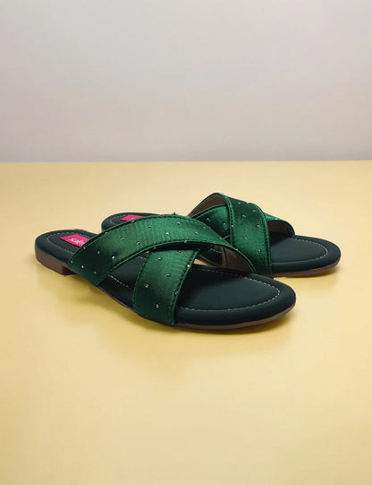 Green | Flat Slippers for women