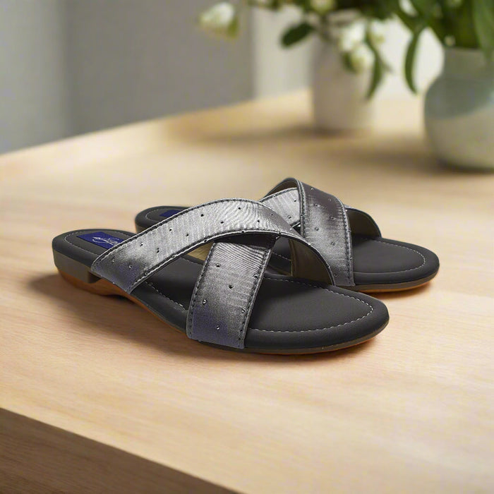 Grey | Flat Slippers for women