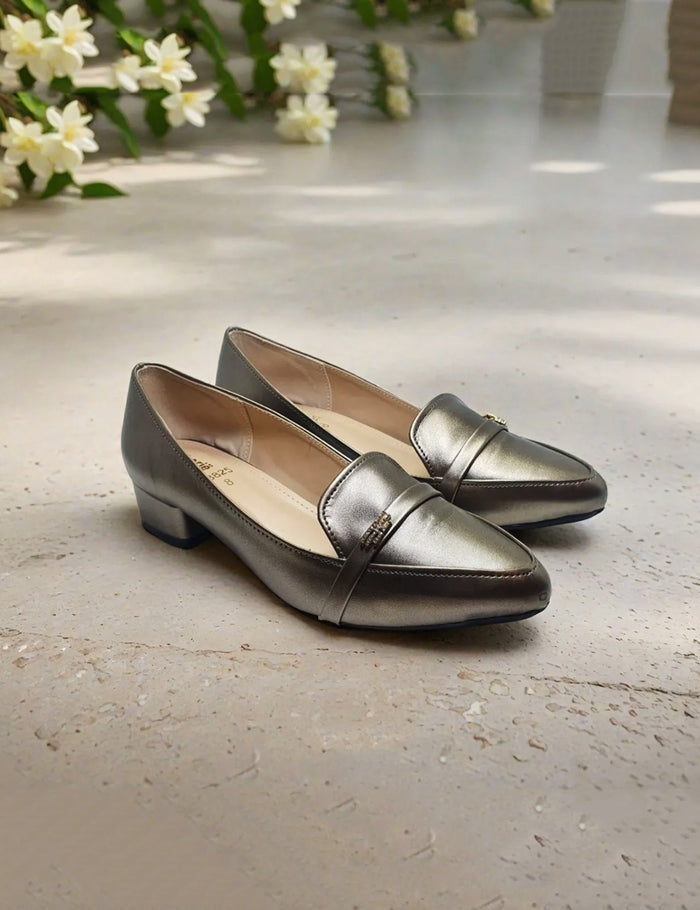 Grey Winter Pumps
