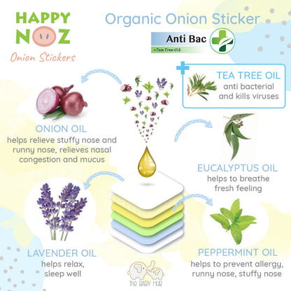 Happy Noz Kids Anti Bac Organic Onion Sticker