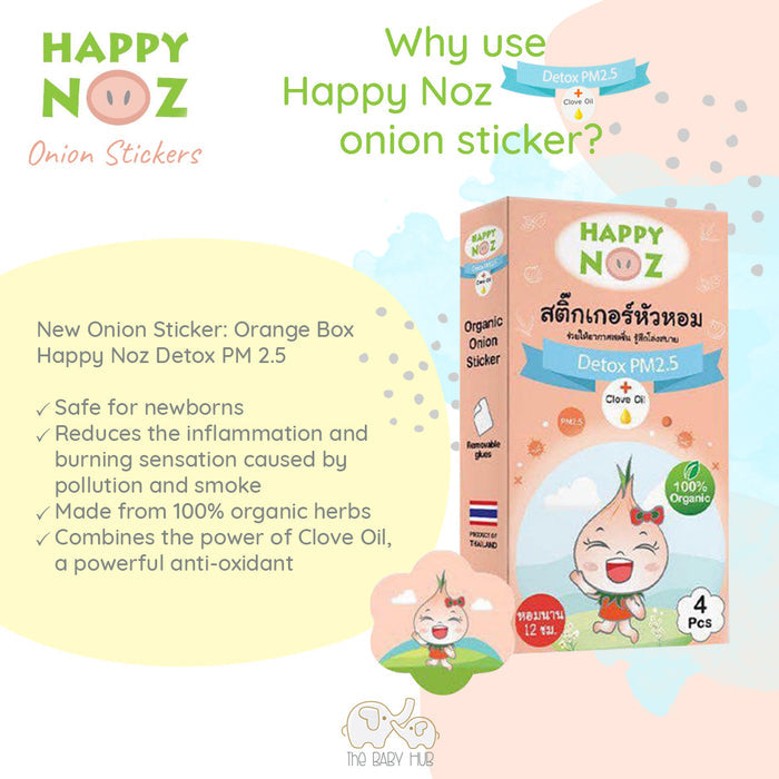 Happy Noz Kids Detox PM 2.5 Organic Onion Sticker
