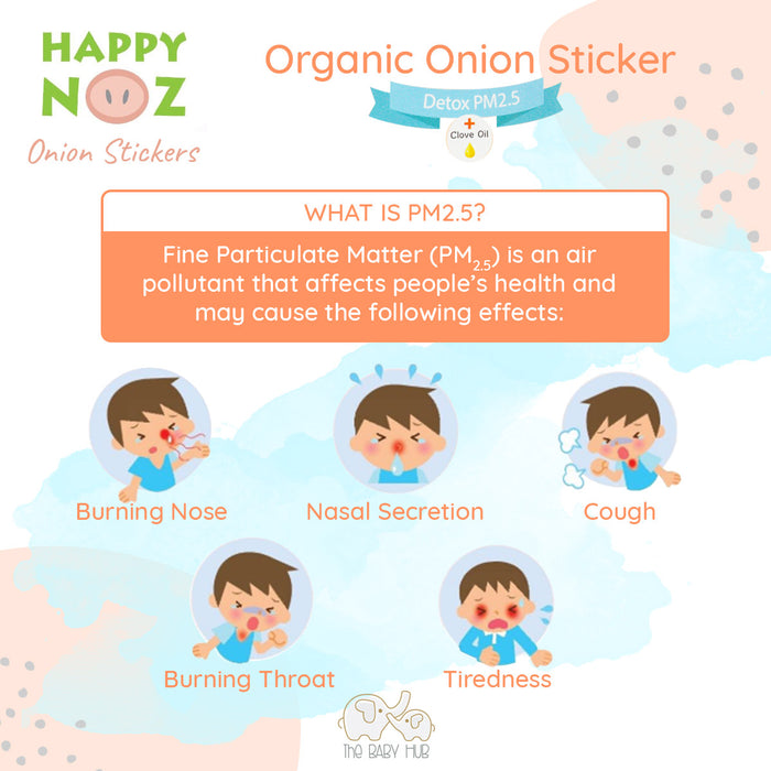 Happy Noz Kids Detox PM 2.5 Organic Onion Sticker