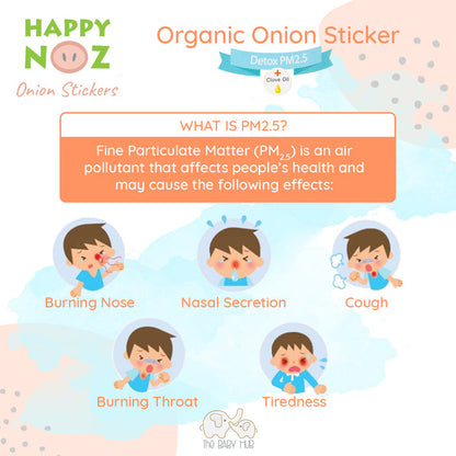 Happy Noz Kids Detox PM 2.5 Organic Onion Sticker