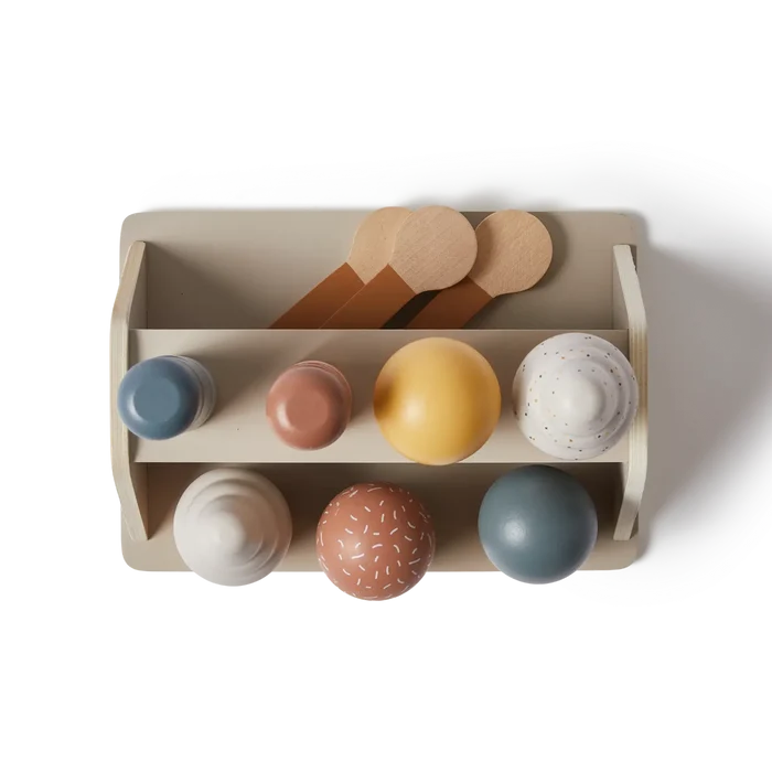 Ice Cream Set, 22 pcs, Handpainted PLAY ice-cream-set-multicolors-natural-wood  flexa-com.myshopify.com