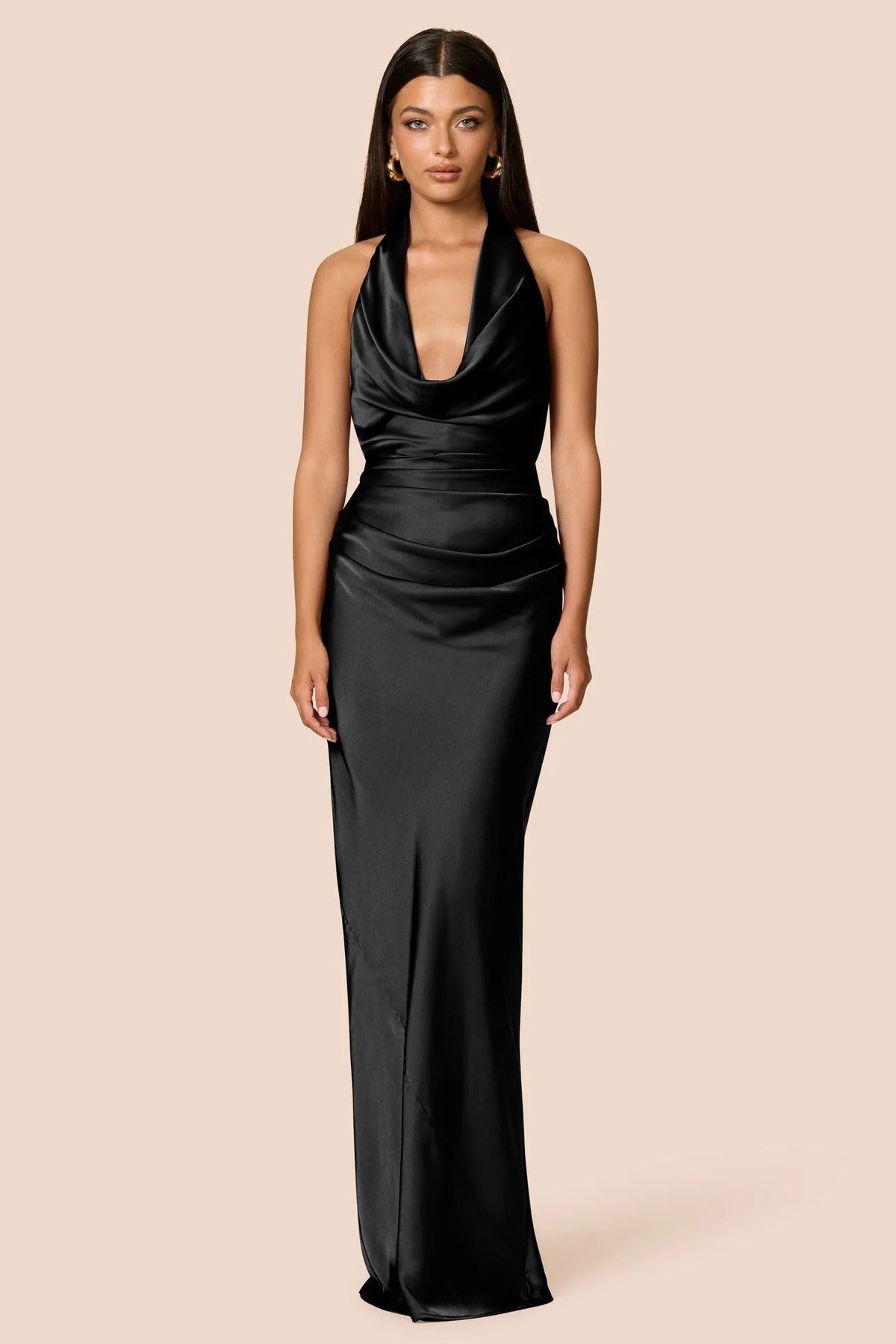 Nookie Penelope Drape Gown - Black