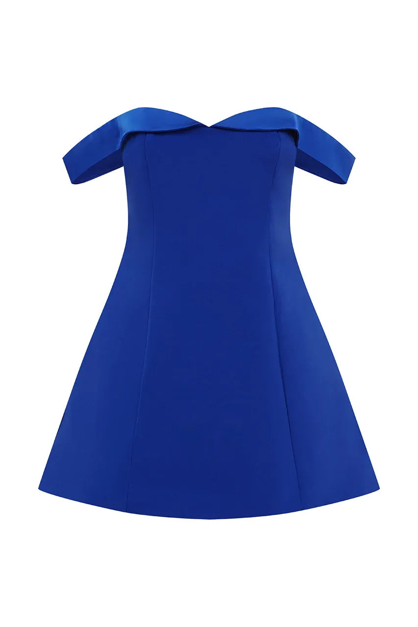 Ebony Mini Dress - Royal Blue