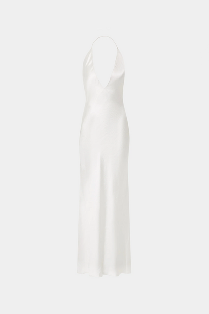 Misha Honor Satin Maxi Dress - Ivory