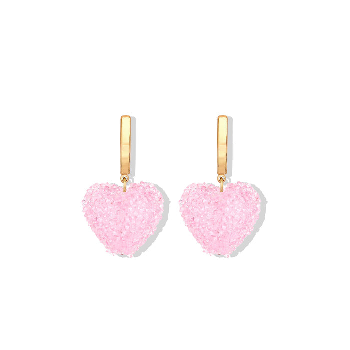 Jelly Heart Hoops, Baby Pink (G)