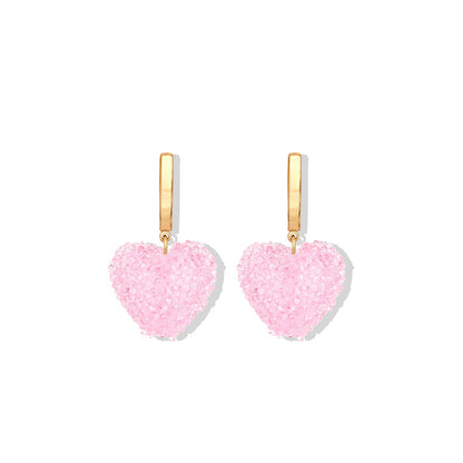 Jelly Heart Hoops, Baby Pink (G)