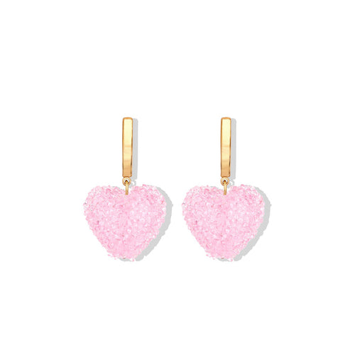 Jelly Heart Hoops, Baby Pink (G)